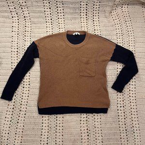 Madewell Colorblock Thompson Pocket Pullover Sweater
